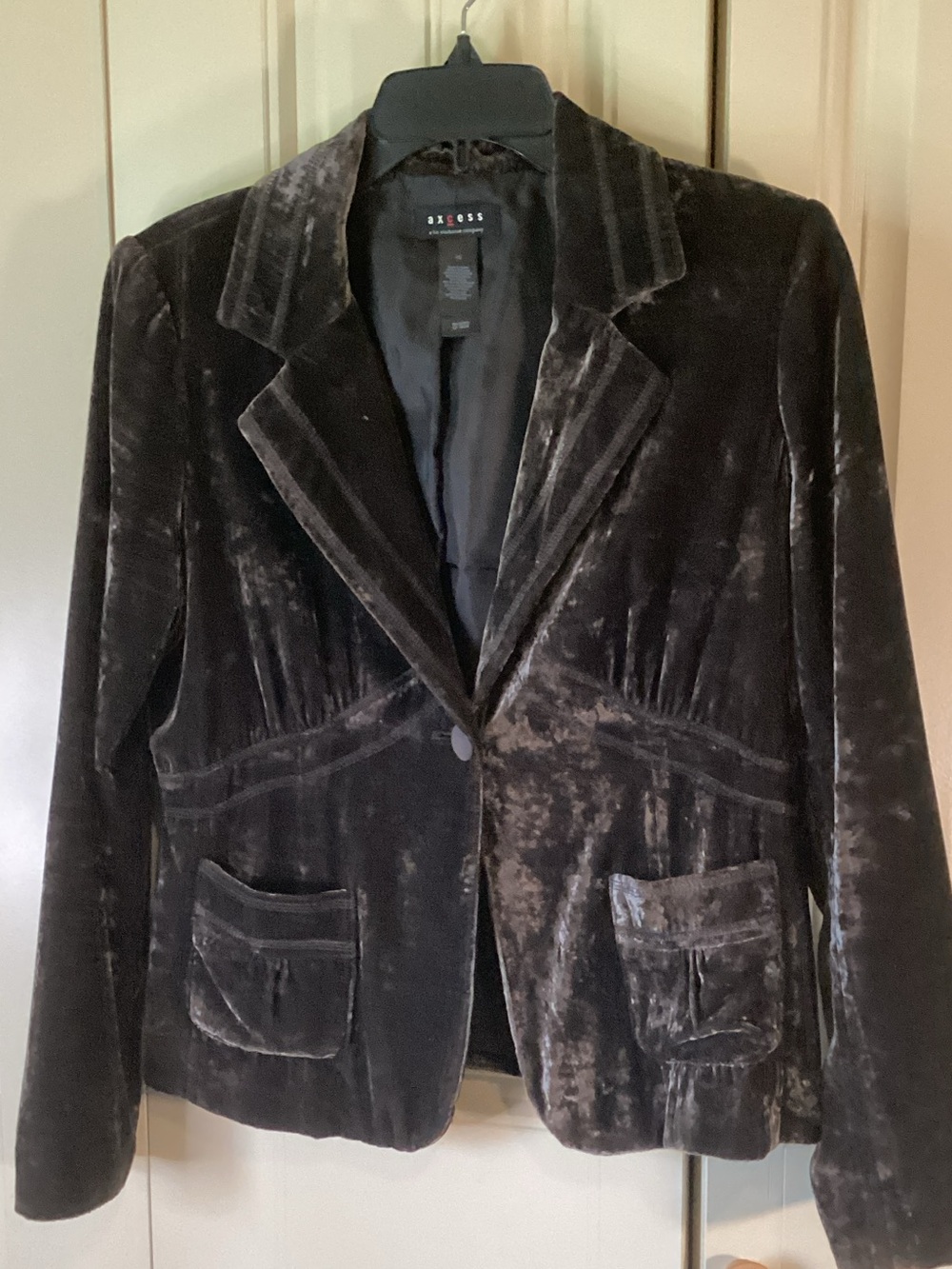 Axcess Dark Brown Velvet Blazer Jacket